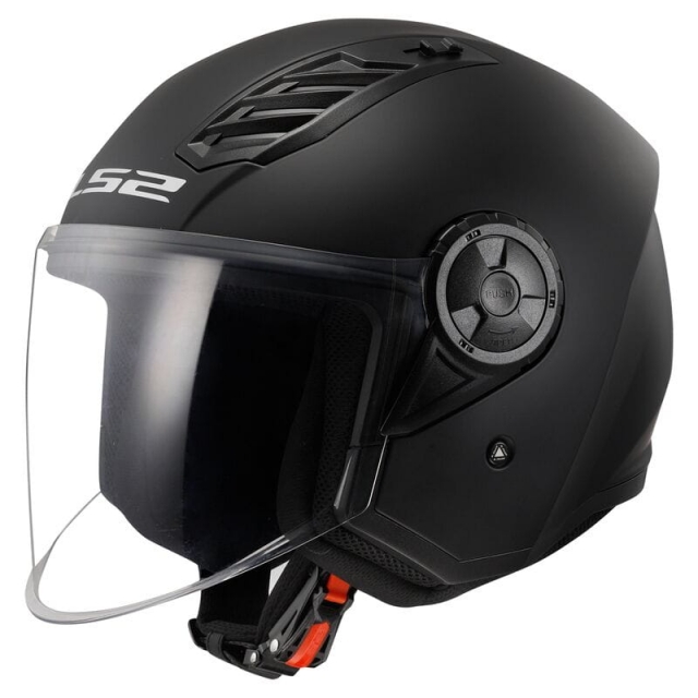 KASK Otwarty Jet LS2 OF616 AIRFLOW II SOLID MATT BLACK - 06 (czarny Matt) M