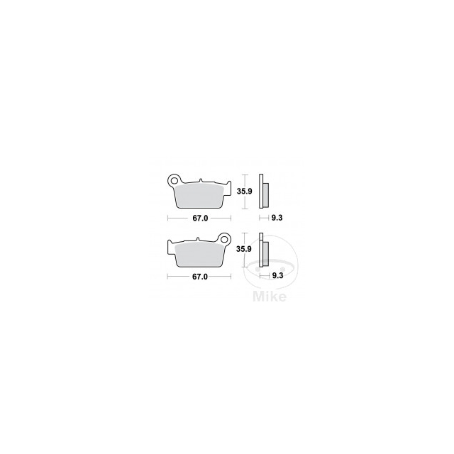 Klocki hamulcowe TRW MCB739SI off-road GasGas EC tył, APRILIA MXV, RXV, SXV; BETA FACTORY, RR; GAS GAS EC; KAWASAKI KLX, KX, KXF